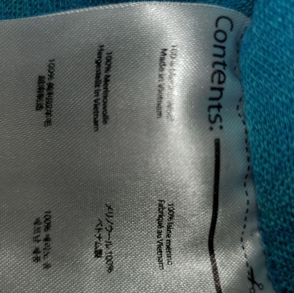 Smartwool Medium Blue Quarter-Zip Pullover - Picture 4 of 5